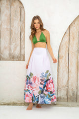 Light pink floral print skirt - Ref. Skala