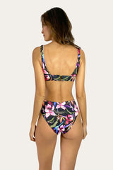 Floral Halter High-Waisted Bikini Set – Necochea Top / Sicilia Bottom