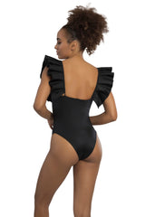 Solid black one-piece swimsuit-Ref. Zanzibar