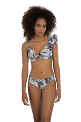 Bikini with white floral print-Ref. Bengala