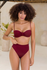 Solid red wine bikini-Ref. Hoi An