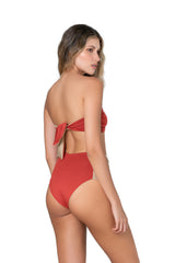 Bikini set for women in solid terracotta - Ref. Vallarta